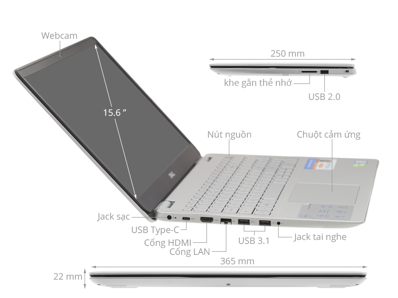 Dell inspiron 5584 cấu hình