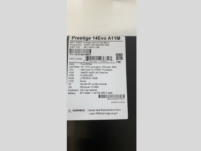 MSI Prestige 14 EVO