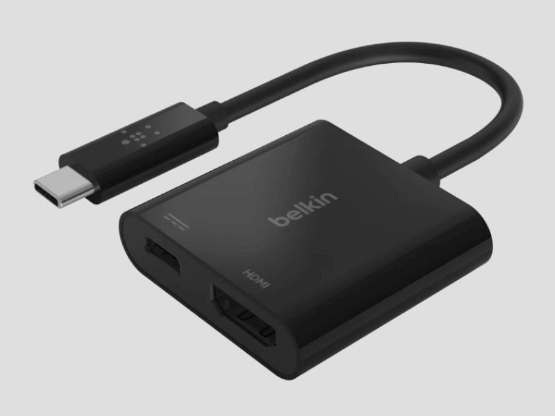 Cáp Adapter chuyển đổi từ USB-C sang HDMI, PD 60W Belkin