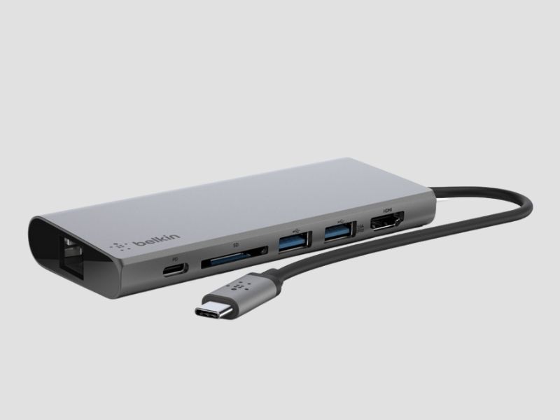 Cáp Hub USB Type C Multimedia 6 in 1 Belkin (F4U092btSGY)