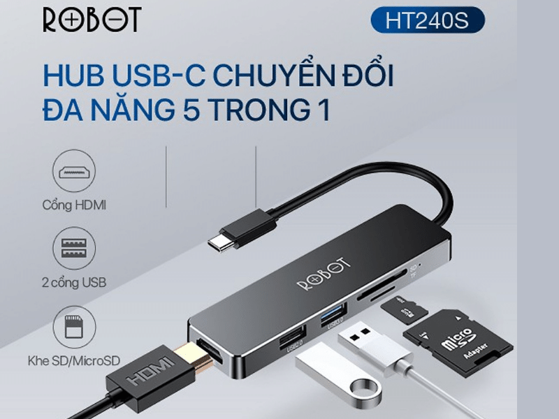 hub-robot-type-c-chuyen-doi-da-nang-5-in-1-ht240s-den-usb-hdmi-pd-sd-tf