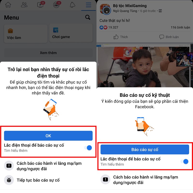 Cách báo cáo sự cố trên facebook