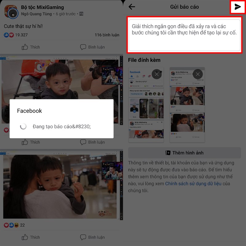 Cách báo cáo sự cố trên facebook