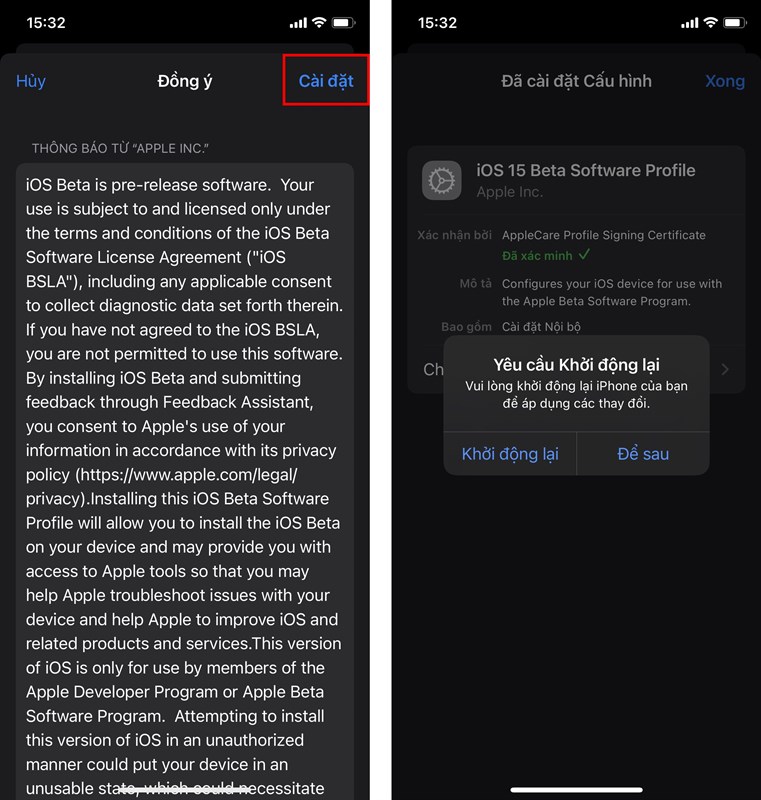 C&aacute;ch cập nhật ios 15.2 beta 3