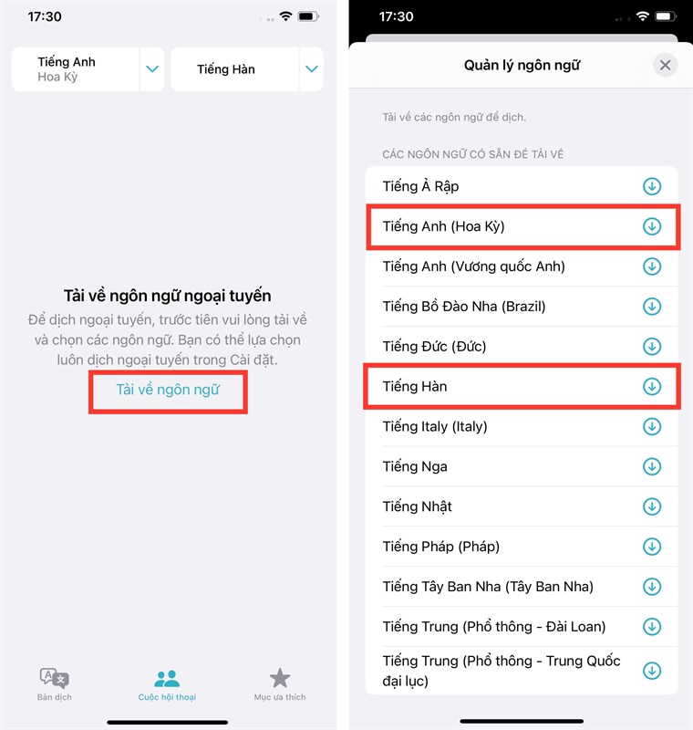 C&aacute;ch dịch trực tiếp đoạn hội thoại tr&ecirc;n iphone