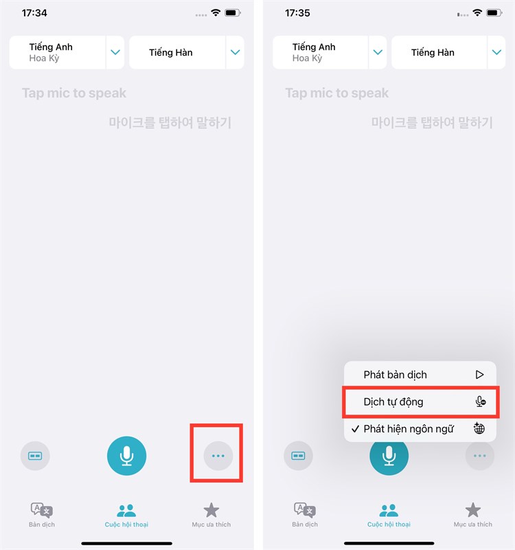 C&aacute;ch dịch trực tiếp đoạn hội thoại tr&ecirc;n iphone