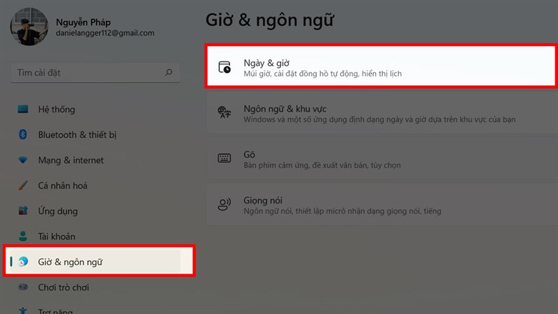 C&aacute;ch điều chỉnh ng&agrave;y giờ tr&ecirc;n windows 11