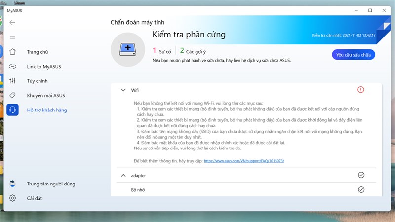 Cách kiêm tra lỗi laptop asus