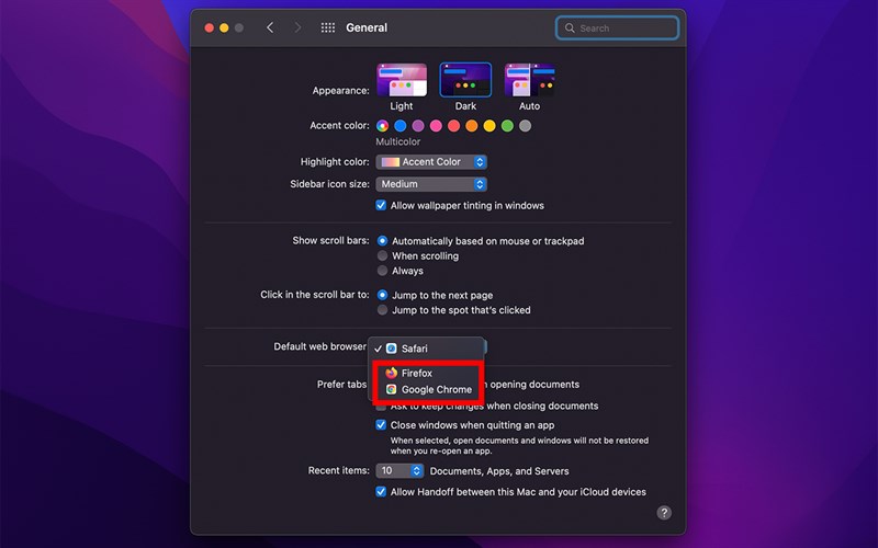 C&aacute;ch thay đổi tr&igrave;nh duyệt mặc định macos