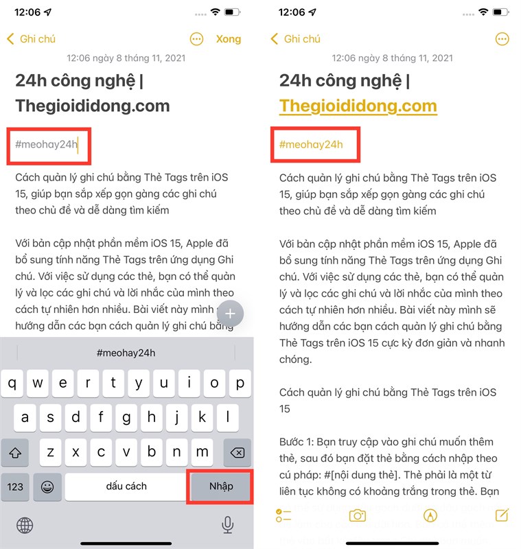 Cách tìm ghi chú trên iphone