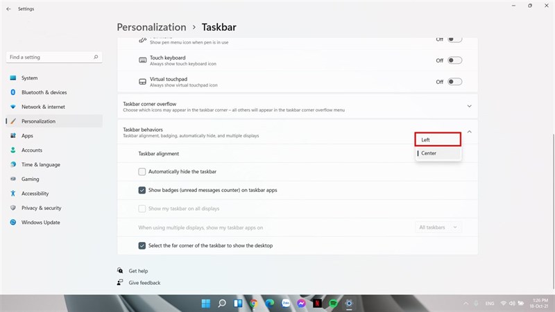 C&aacute;ch di chuyển c&aacute;c biểu tượng tr&ecirc;n thanh Taskbar sang lề tr&aacute;i