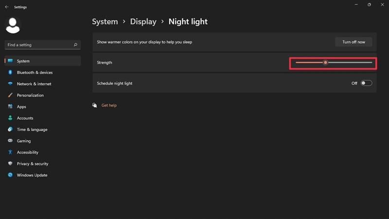 c&aacute;ch bật night light tr&ecirc;n windows 11