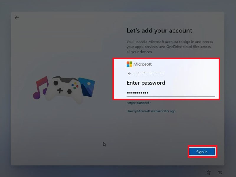 Đăng nhập bằng t&agrave;i khoản Microsoft