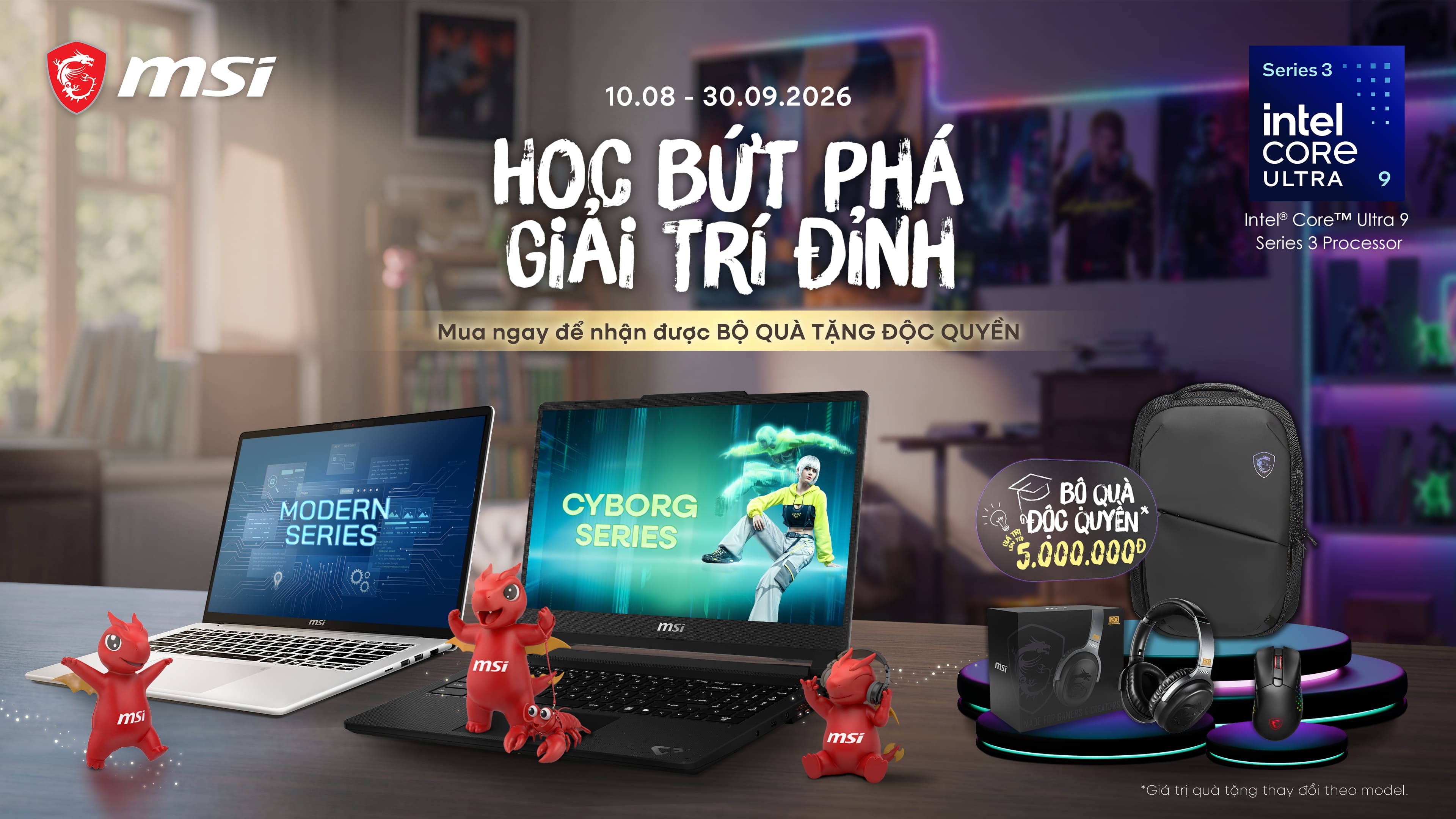 MSI Back To School 2026: Học bứt phá, giải trí đỉnh – Quà công nghệ đến 5 triệu đồng