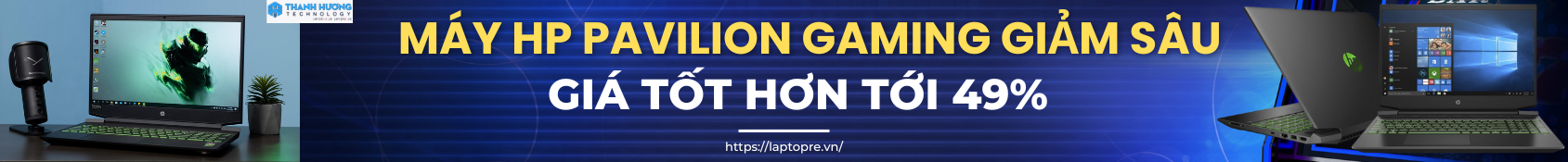 Banner Laptop HP Gaming Pavilion Mới