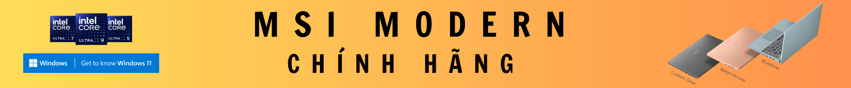 Banner Laptop MSI Modern Series Cũ