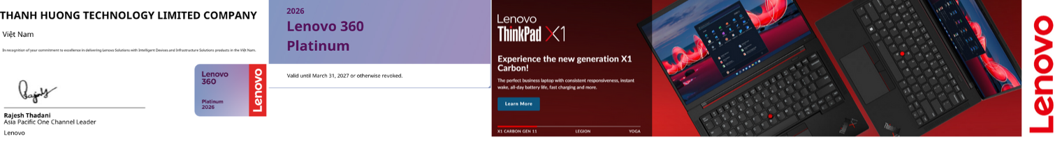 Banner Laptop ThinkPad X1 Carbon Series Mới Chính Hãng