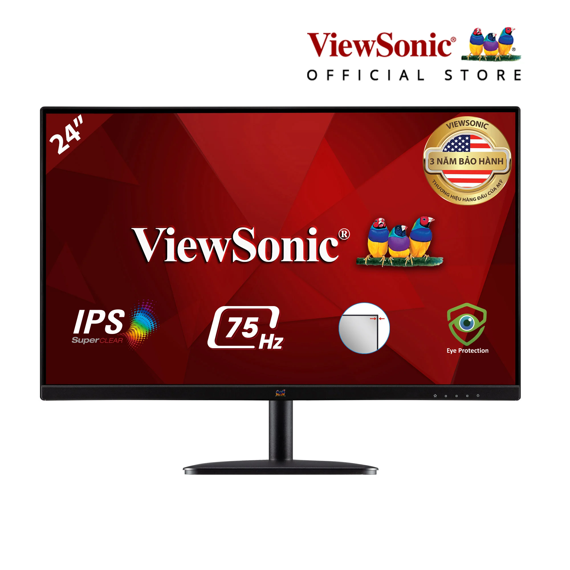 Màn hình Viewsonic VA2432-h 24 inch (FHD/IPS/75Hz/4ms/104% sRGB) - Mới 100% chính hãng
