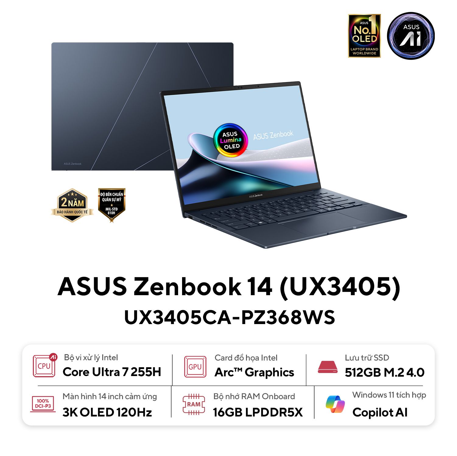 ASUS Zenbook 14 OLED UX3405CA-PZ368WS