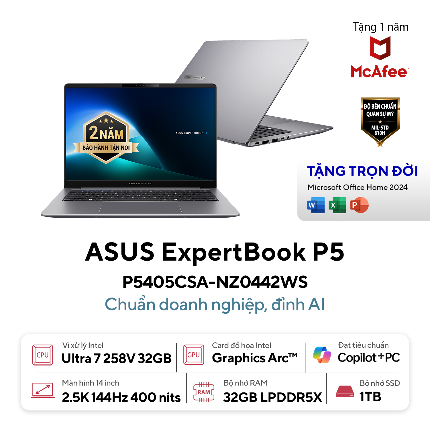ASUS ExpertBook P5 14 P5405CSA-NZ0442WS (90NX0861-M00KU0)
