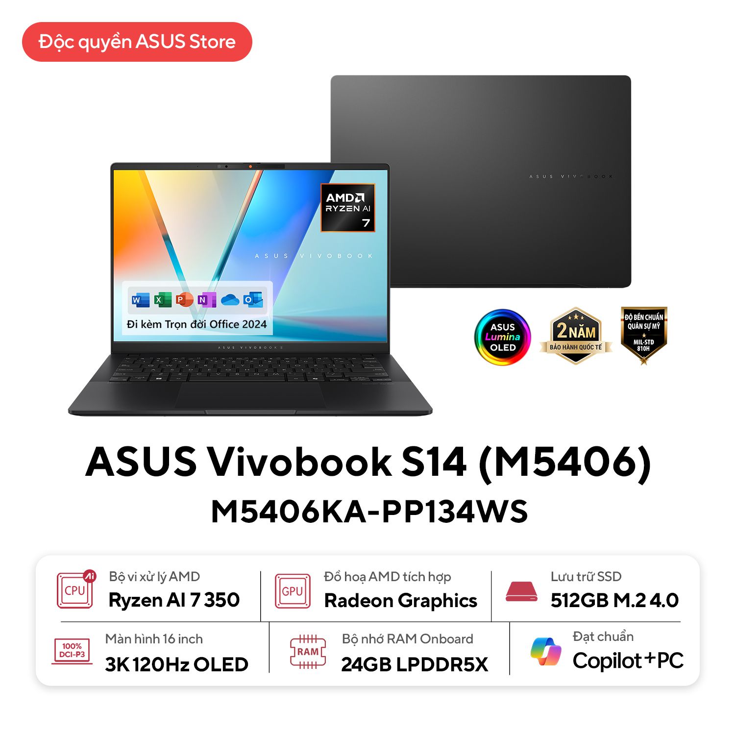ASUS Vivobook S 14 M5406KA-PP134WS