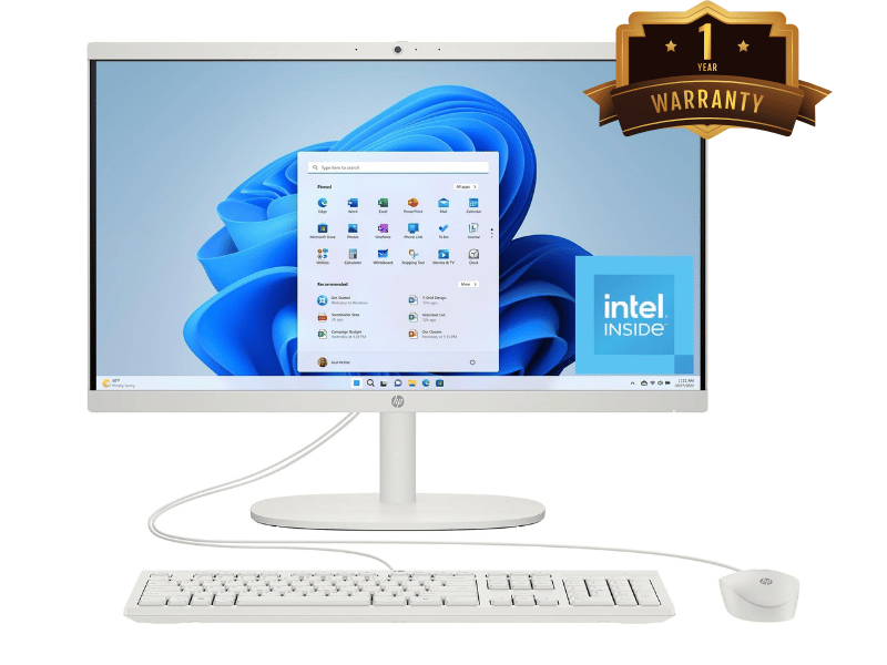 PC HP All in One 22-dg0016d AY8C6PA (Core i3-N300 | 8GB | 512GB | 21.5 inch | Win11| Trắng)