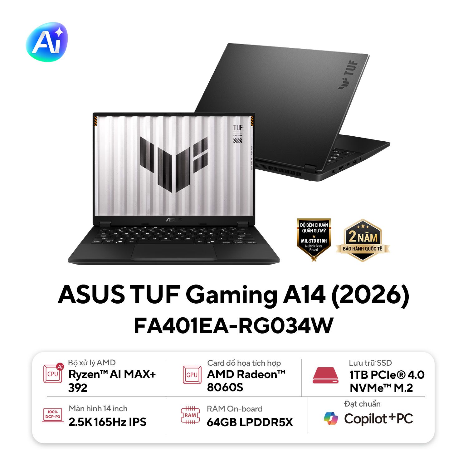 Laptop ASUS TUF Gaming A14 FA401EA-RG034W